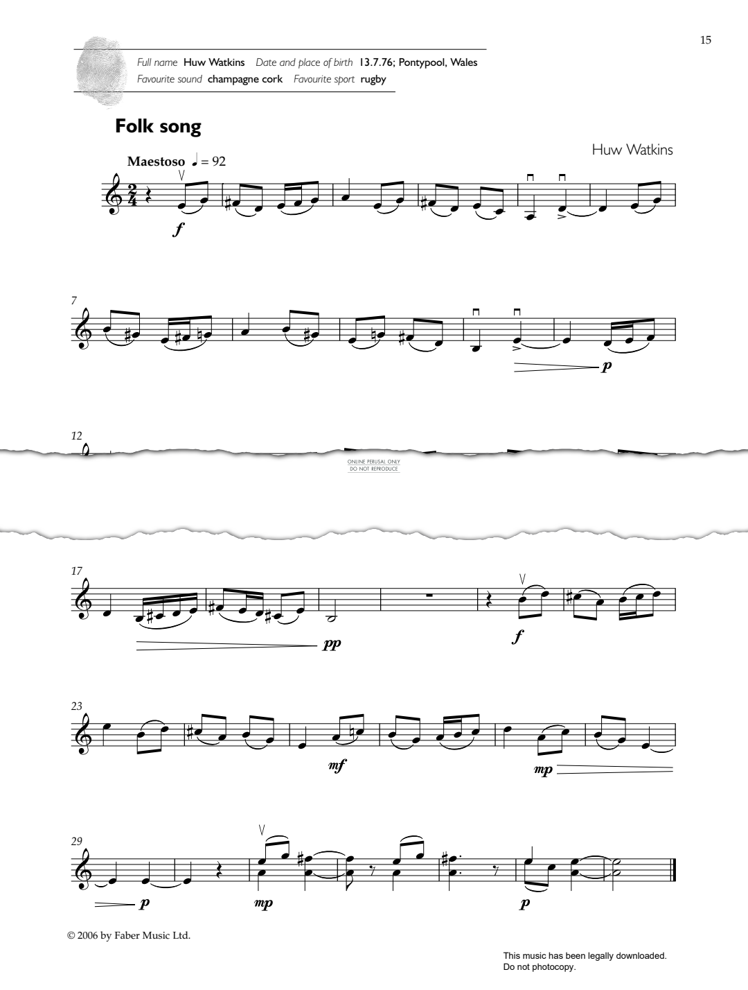 Produktgalerie: Seite 1 von 1 Folk Song, Huw Watkins, Klavier, Violine