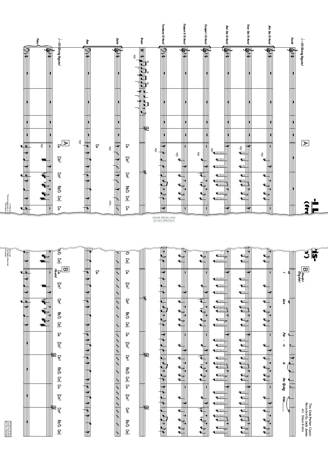 Product gallery: Page 1 of 1 I Love Paris (from "Can-Can"), Cole Porter