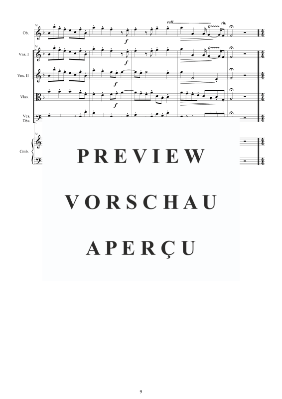 Produktgalerie: Seite 10 von 11 Oboen Konzert in F-Dur Nr. 1, , Oboe Solo, Streicherensemble und Cembalo BC