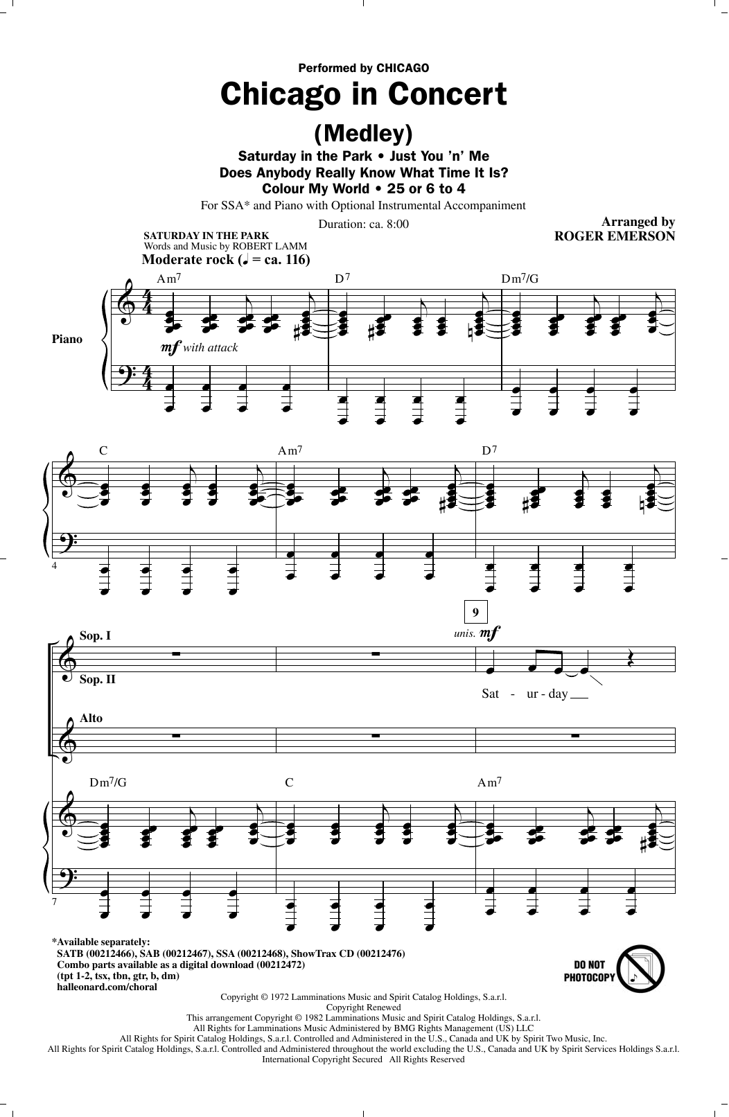 Produktgalerie: Seite 1 von 1 Chicago In Concert (Medley), Roger Emerson, Chor