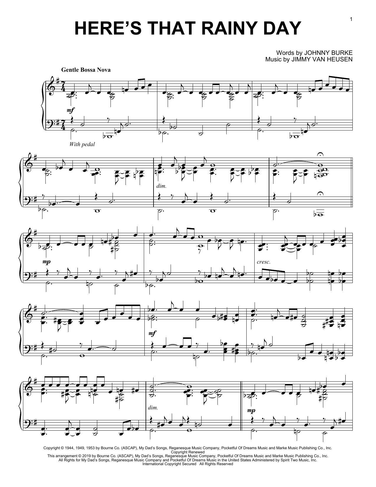 Produktbild zu: Here's That Rainy Day (arr. Brent Edstrom)
