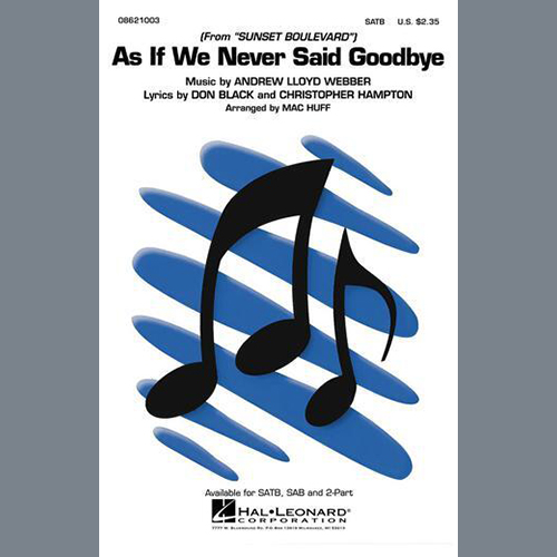 Produktbild zu: As If We Never Said Goodbye (from Sunset Boulevard) (arr. Mac Huff)