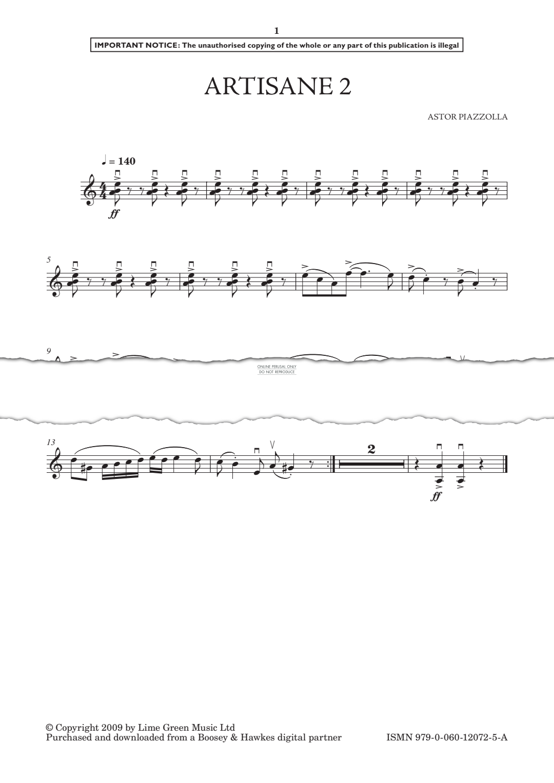 Produktgalerie: Seite 1 von 1 Artisane 2, Astor Piazzolla, Klavier, Violine