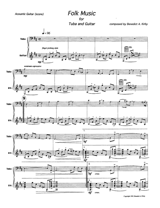 Produktbild zu: Folk Music Benedict Kirby
