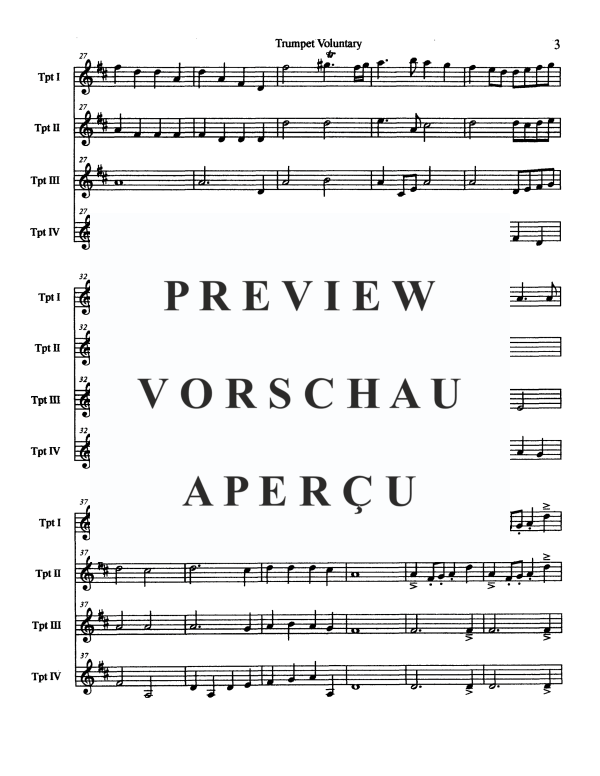 Produktgalerie: Seite 5 von 11 Trumpet Voluntary, , Trompeten Quartett