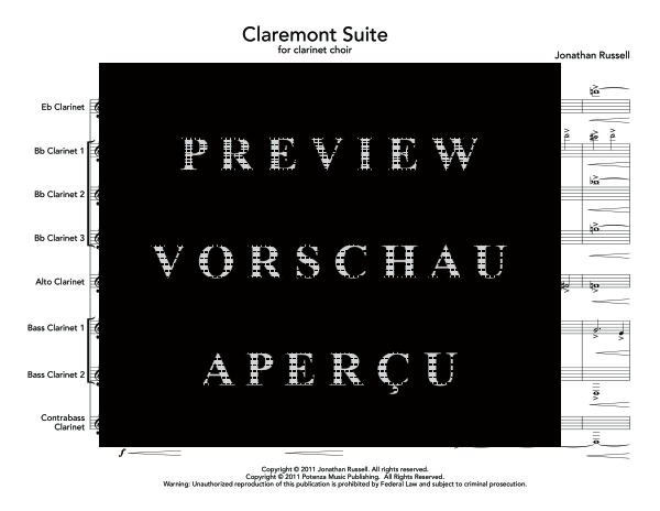 Produktgalerie: Seite 5 von 11 Claremont Suite, , (Klarinettenchor)