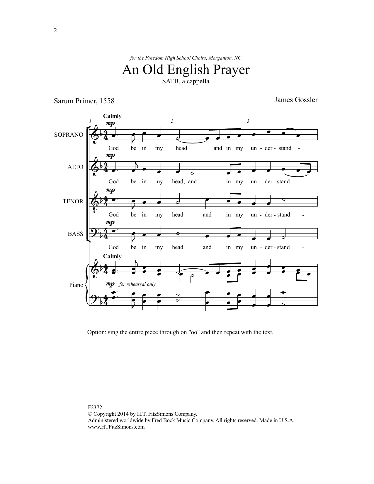 Produktbild zu: An Old English Prayer