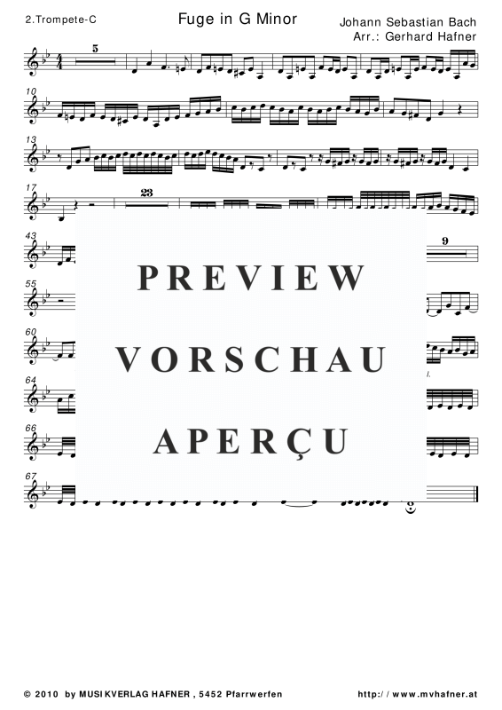 Produktgalerie: Seite 9 von 11 Fuge in G Moll, , (Blechbläser Quintett)