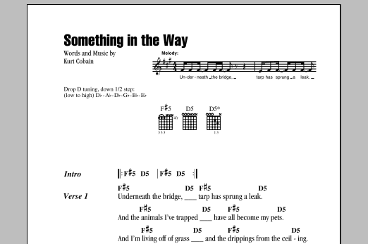 Produktgalerie: Seite 1 von 1 Something In The Way, Nirvana, Gitarre