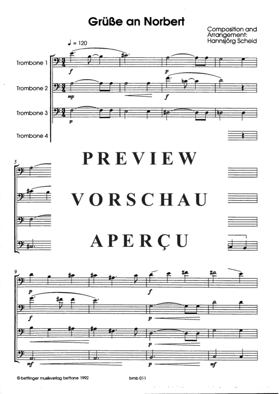 Product gallery: Page 2 of 9 Grüße an Norbert , , (4x trombones)