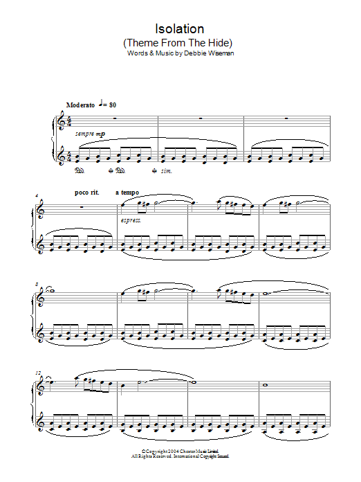 Product picture to: Isolation (Theme From The Hide)
