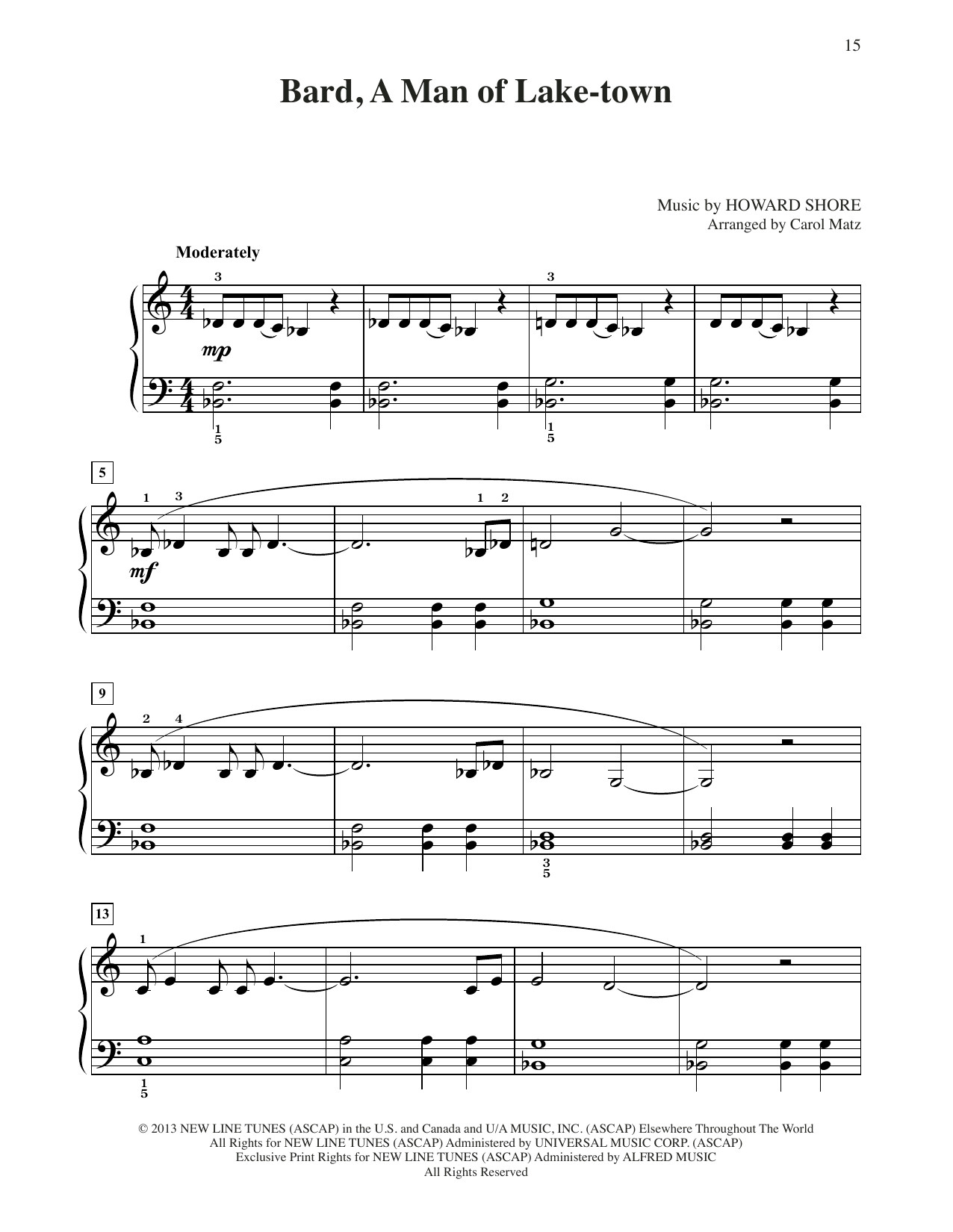 Produktbild zu: Bard, A Man Of Lake-Town (from The Hobbit) (arr. Carol Matz)