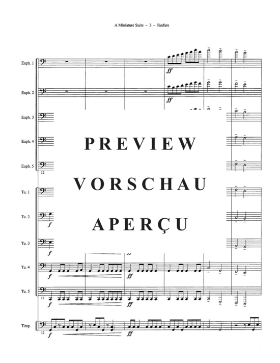 Produktgalerie: Seite 7 von 21 A Miniature Suite , , (Tuba Ensemble EEEETTTT + Pauken, Bass, Klavier)