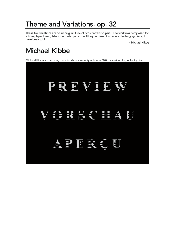 Produktgalerie: Seite 4 von 11 Theme and Variations, Op. 32, , (Horn in F Solo)