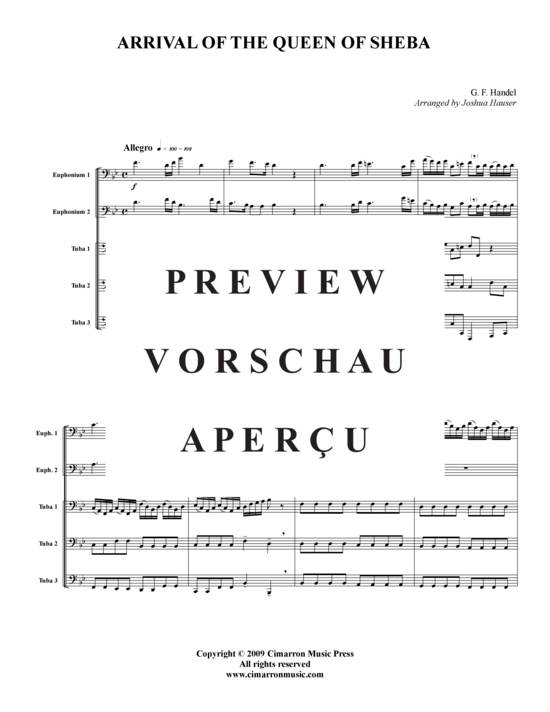 Product gallery: Page 2 of 21 Arrival of the Queen of Sheba , , (Tuba-Ensemble, EETTT)