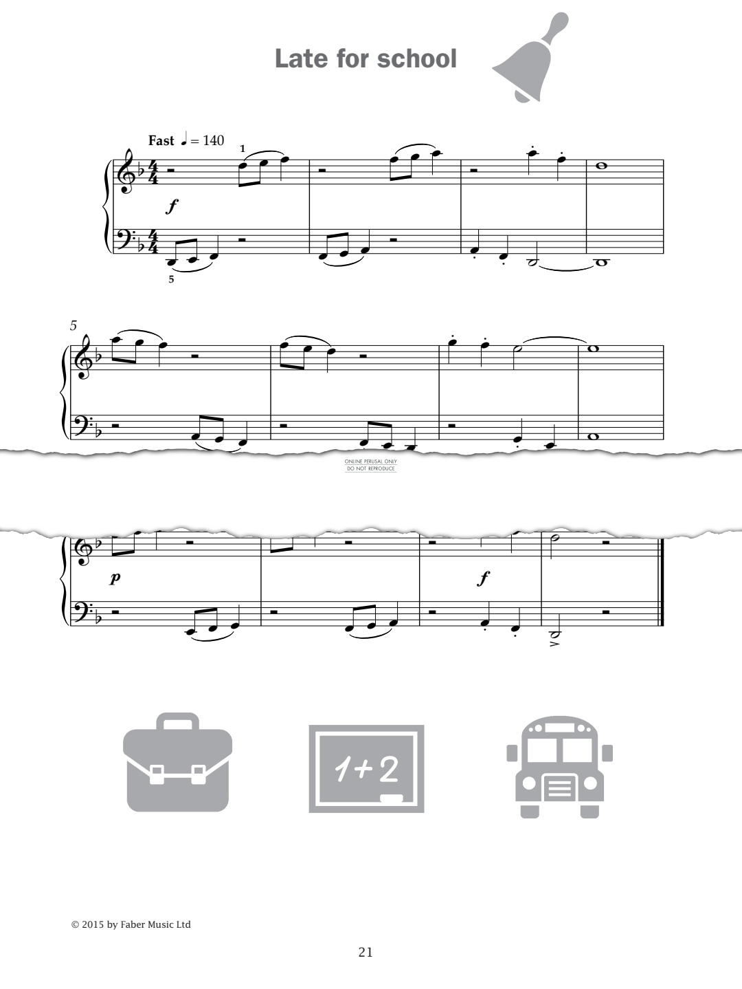 Produktgalerie: Seite 1 von 1 Late for school (from 'Improve Your Sight-Reading! A Piece a Week Piano Grade 1'), Paul Harris, Klavier