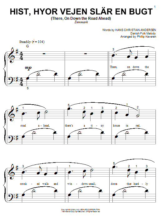 Produktbild zu: Hist, Hyor Vejen Slar En Bugt (There, On Down The Road Ahead) (arr. Phillip Keveren)