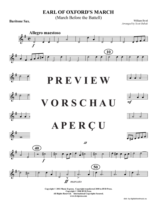 Product gallery: Page 14 of 15 Earl of Oxfords Marsch , , (SATB or AATB)