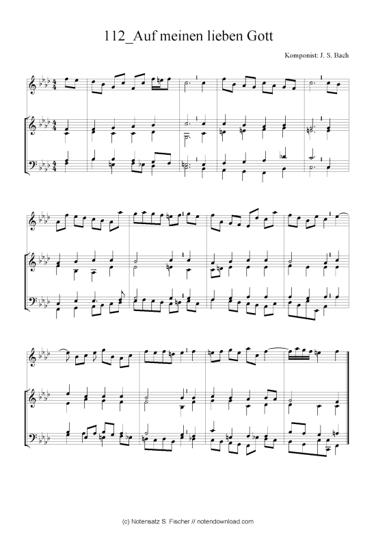 Product picture to: Auf meinen lieben Gott J. S. Bach