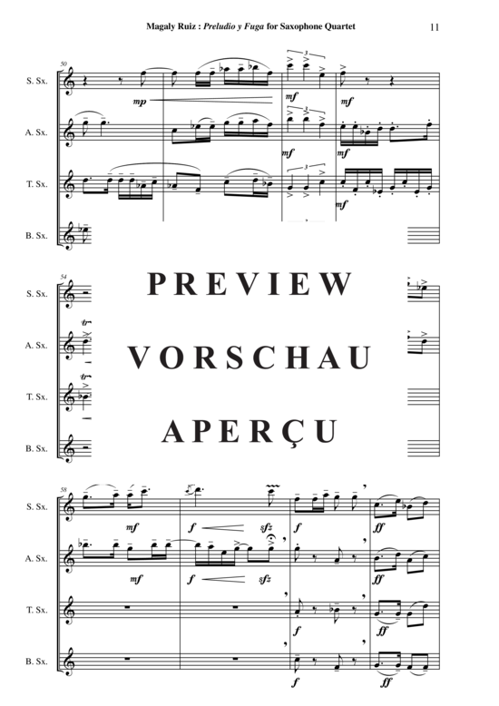 Product gallery: Page 12 of 21 Préludio y fuga , , (Saxophone Quartet)