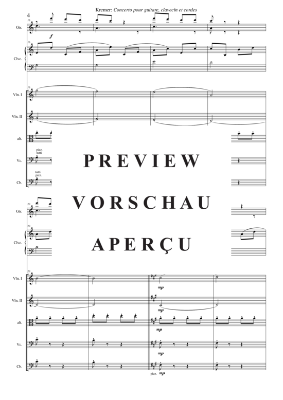 Product gallery: Page 5 of 21 Concerto pour guitare, clavecin et orchestre à cordes , , (guitar, harpsichord + string orchestra)