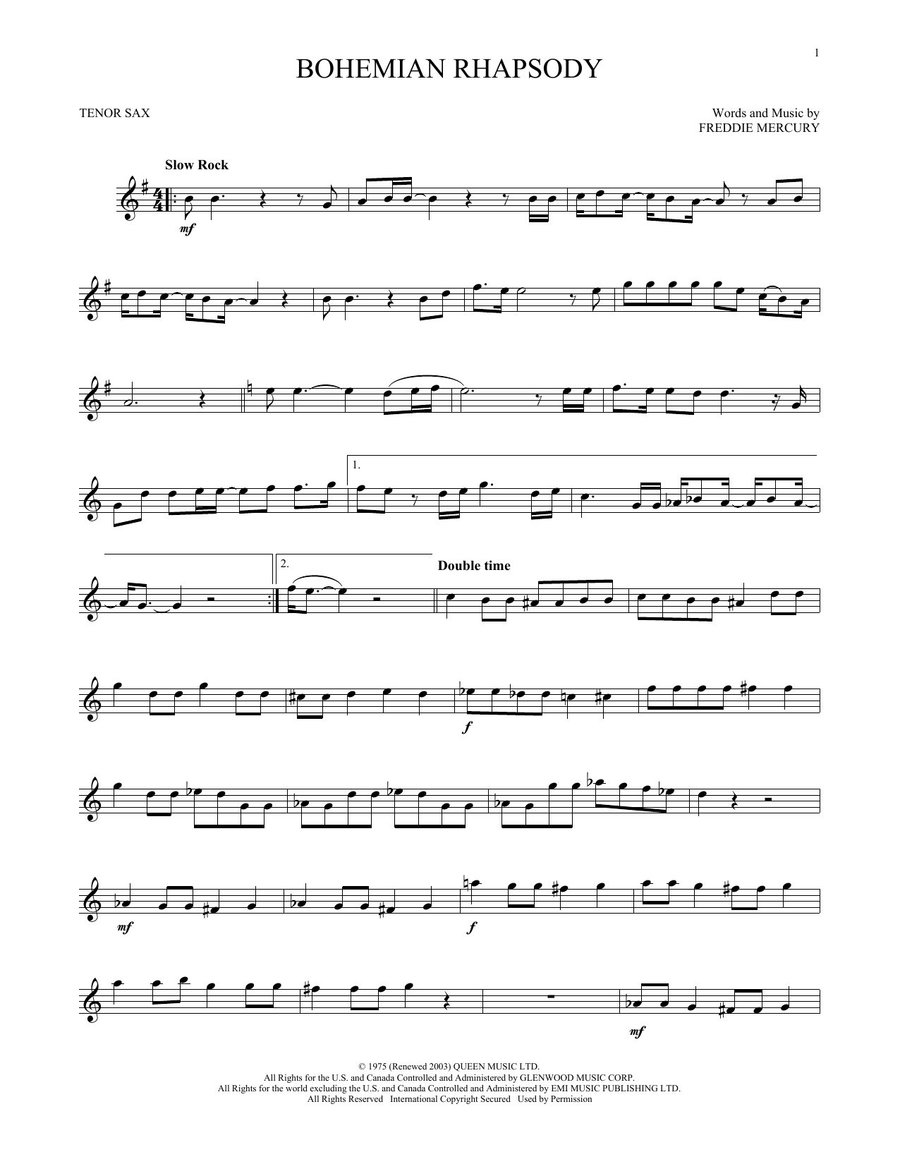 Produktgalerie: Seite 1 von 1 Bohemian Rhapsody, Queen, Saxophon