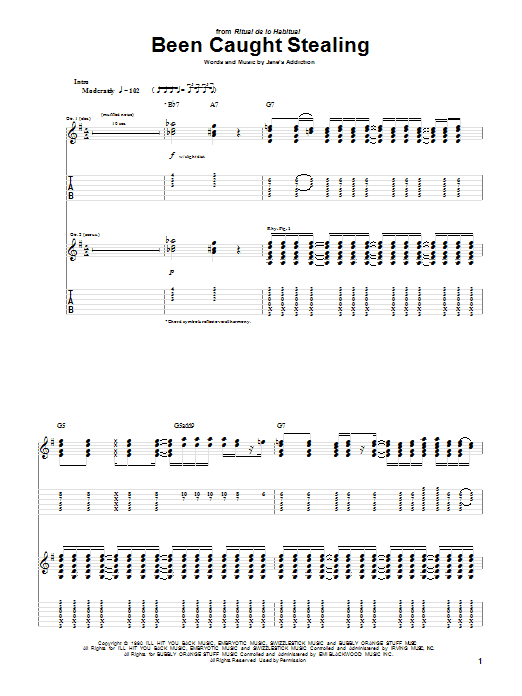 Produktgalerie: Seite 1 von 1 Been Caught Stealing, Jane's Addiction, Gitarre