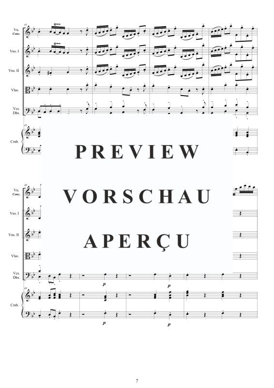 Produktgalerie: Seite 8 von 11 Concerto No.1 in B-Dur Op.9, , Violine concertante, Streicher Ensemble und Cembalo BC