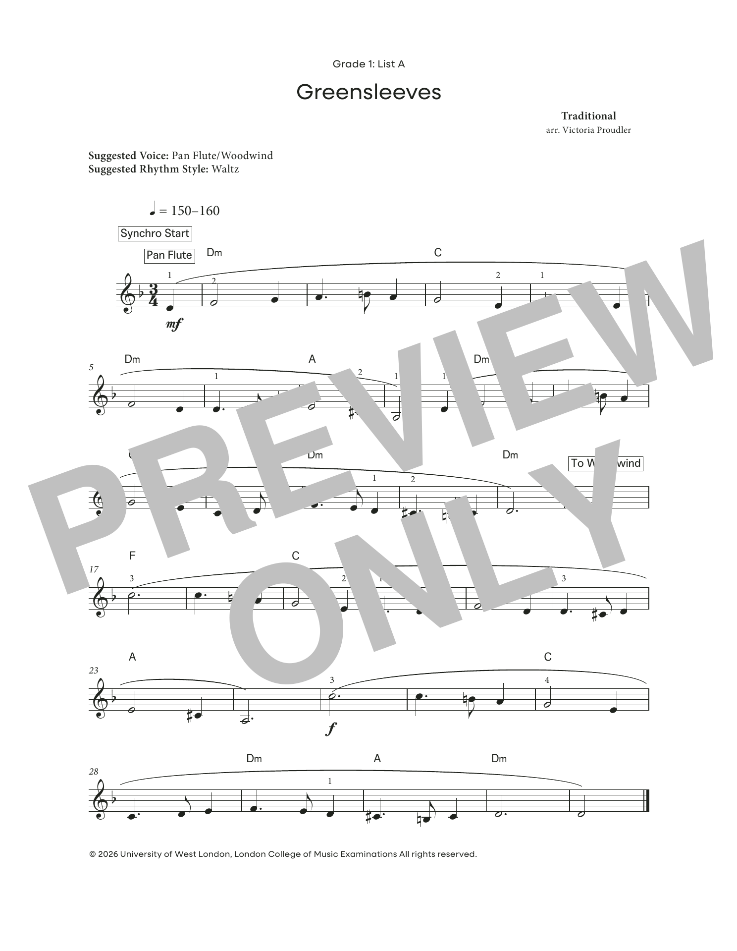 Produktgalerie: Seite 1 von 1 Greensleeves (from LCME Electronic Keyboard Grade 1 List A), Traditional, Klavier