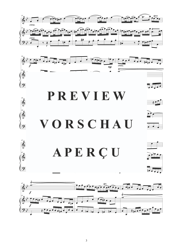 Produktgalerie: Seite 4 von 11 Flöten Sonate Nr. 3 in G-Moll BWV 1029, , Flöte und Cembalo/Klavier
