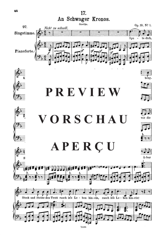 Product gallery: Page 2 of 6 An schwager Kronos D.369, , Medium Voice and Piano