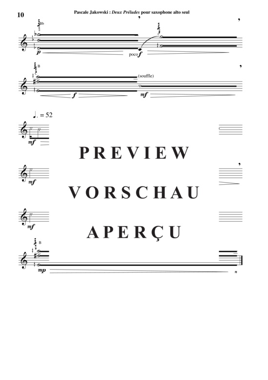 Product gallery: Page 11 of 11 Deux Préludes , , (Alto saxophone in E flat solo)