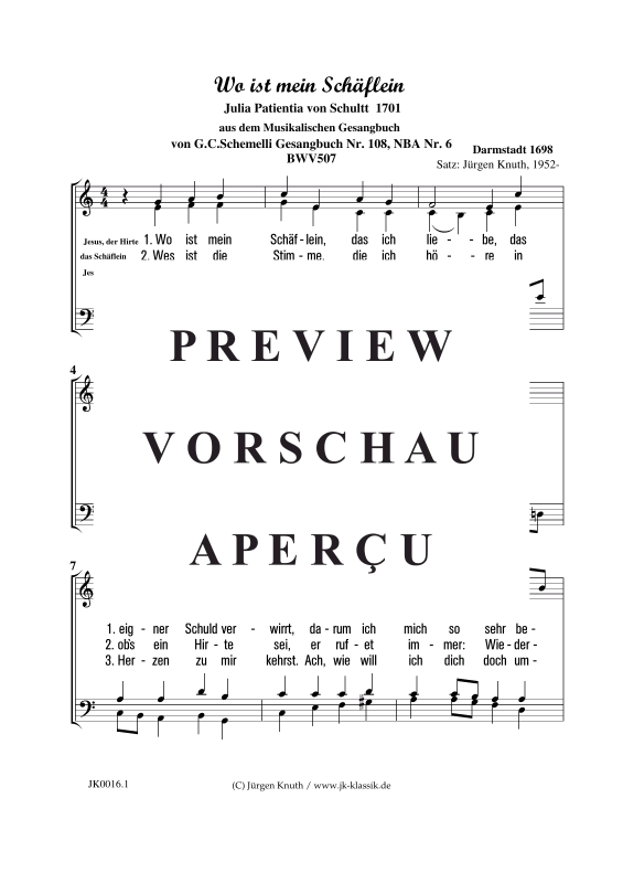 Produktgalerie: Seite 2 von 3 Wo ist mein Schäflein (BWV 507), , Gemischter Chor