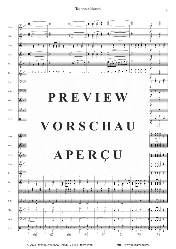 Product gallery: Page 9 of 11 Tappeiner Marsch, , (large wind orchestra)