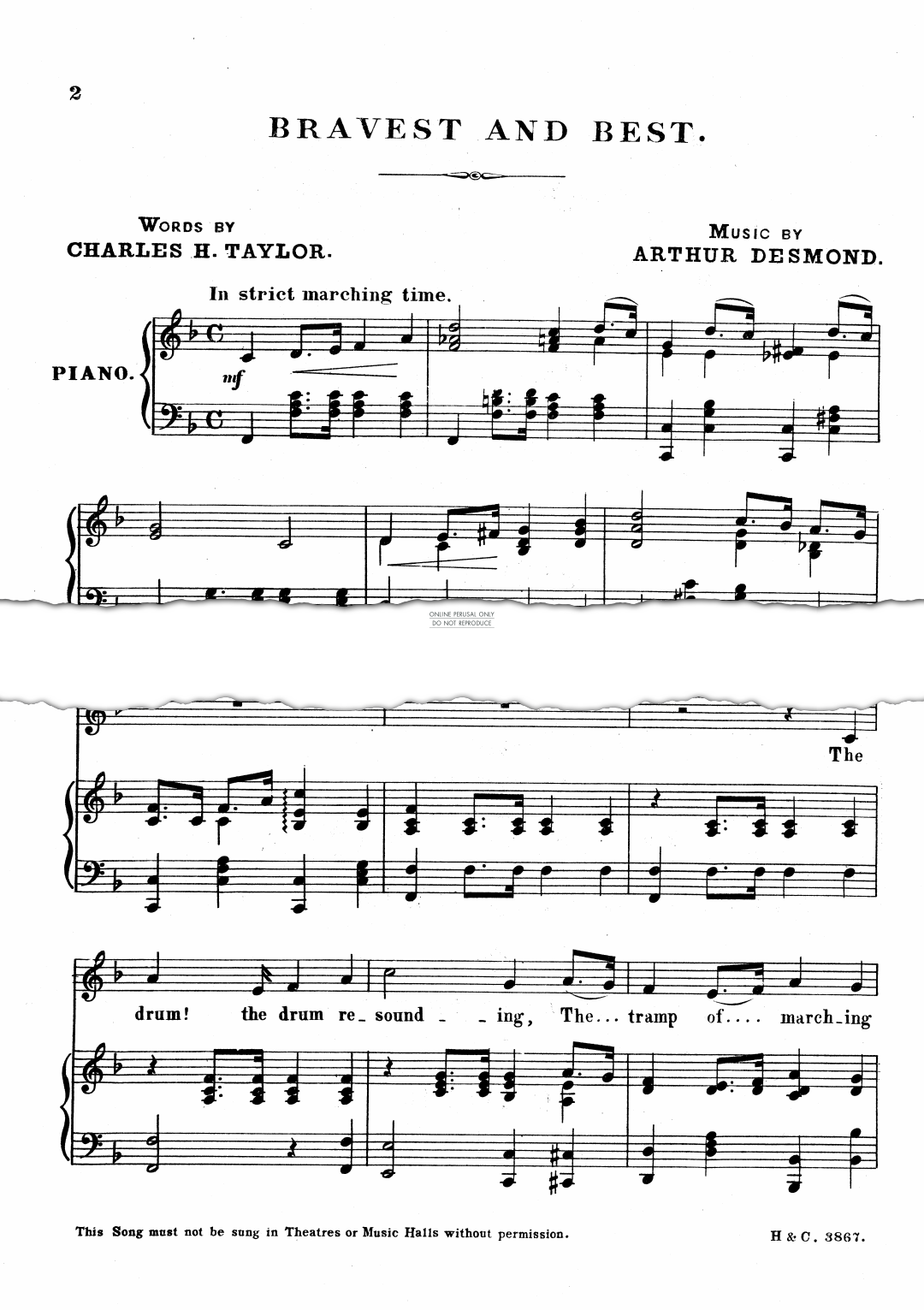 Produktgalerie: Seite 1 von 1 Bravest And Best, Arthur Desmond, Gesang, Klavier