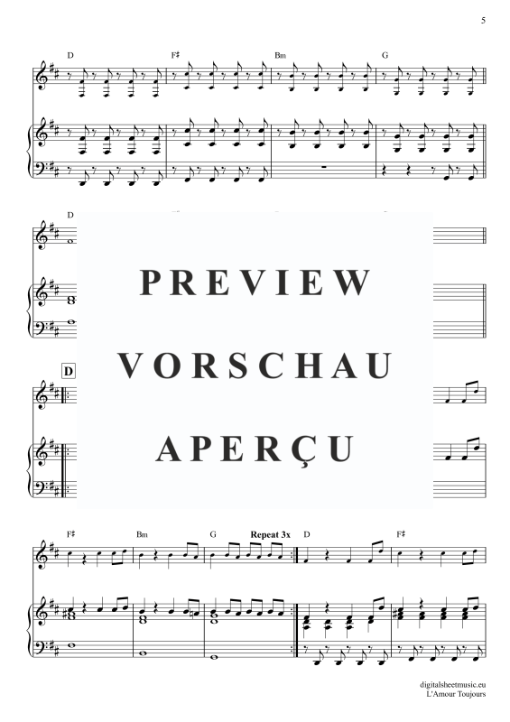 Produktgalerie: Seite 6 von 11 L'Amour Toujours, Gigi D'Agostino, Klavier, Gesang & Akkorde