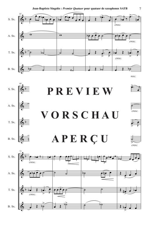 gallery: Premier Quatuor, Opus 53 , , (Saxophon-Quartett SATB)