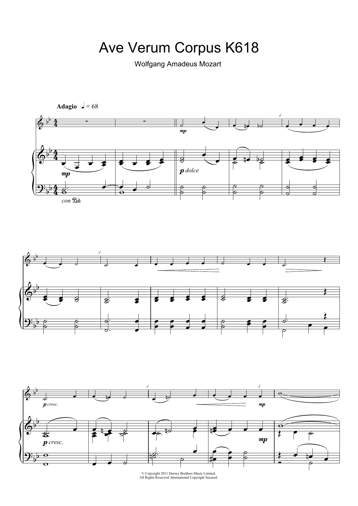 Product gallery: Page 1 of 1 Ave Verum Corpus, K618 (Jesu, Word Of God Incarnate), Wolfgang Amadeus Mozart
