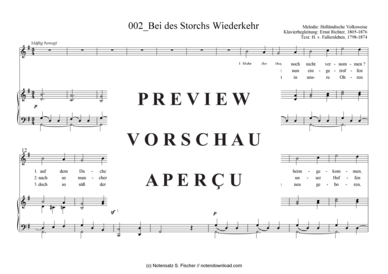 Product gallery: Page 2 of 3 Bei des Storchs Wiederkehr , , Piano and Voice