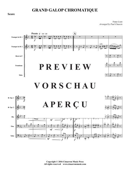 gallery: Grand Galop Chromatique , , (Blechbläserquintett)