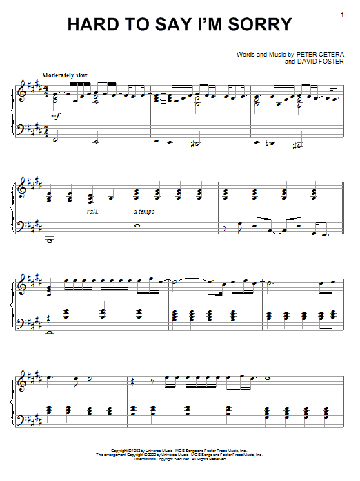 Product gallery: Page 1 of 1 Hard To Say I'm Sorry, Chicago