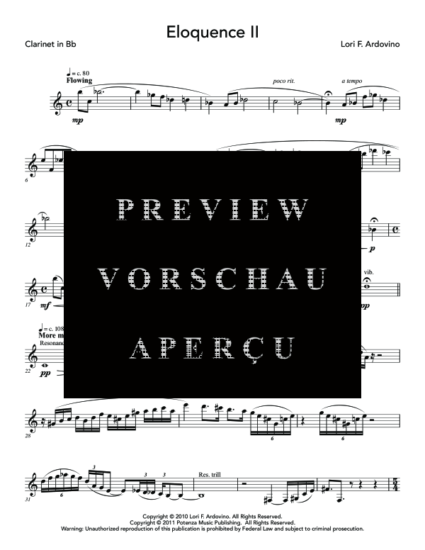 Product gallery: Page 5 of 7 Eloquence II, , (Klarinette Solo)