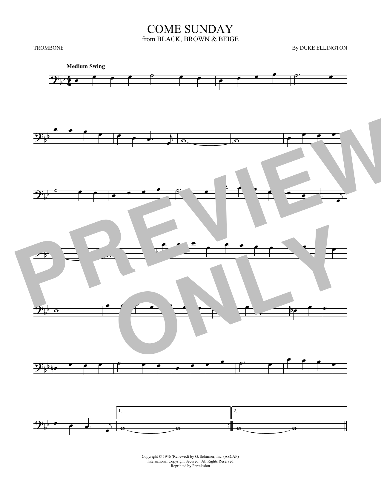 Product picture to:  Come Sunday - Duke Ellington