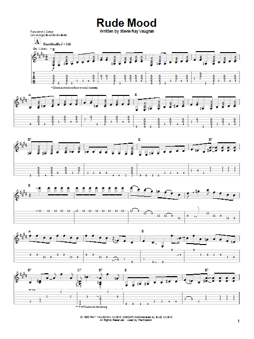 Product gallery: Page 1 of 1 Rude Mood, Stevie Ray Vaughan