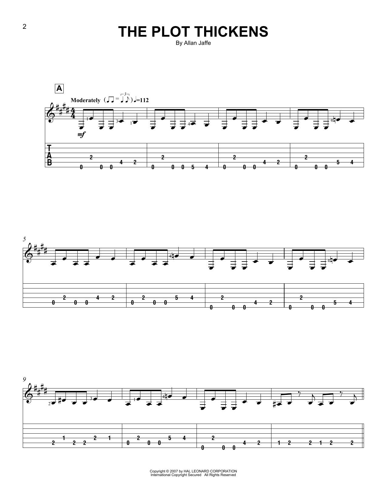 Produktgalerie: Seite 1 von 1 The Plot Thickens, Allan Jaffe, Gitarre