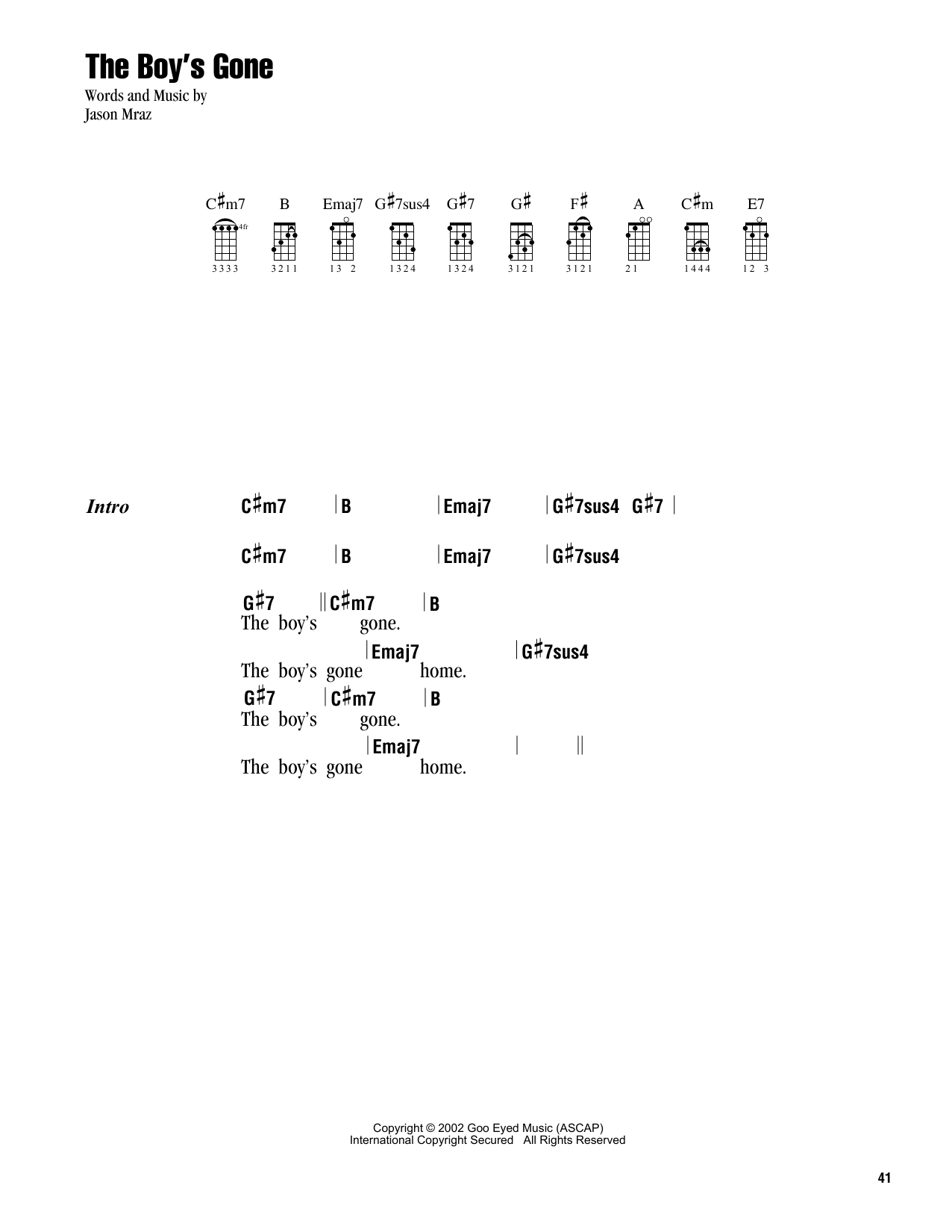 Product gallery: Page 1 of 1 The Boy's Gone, Jason Mraz