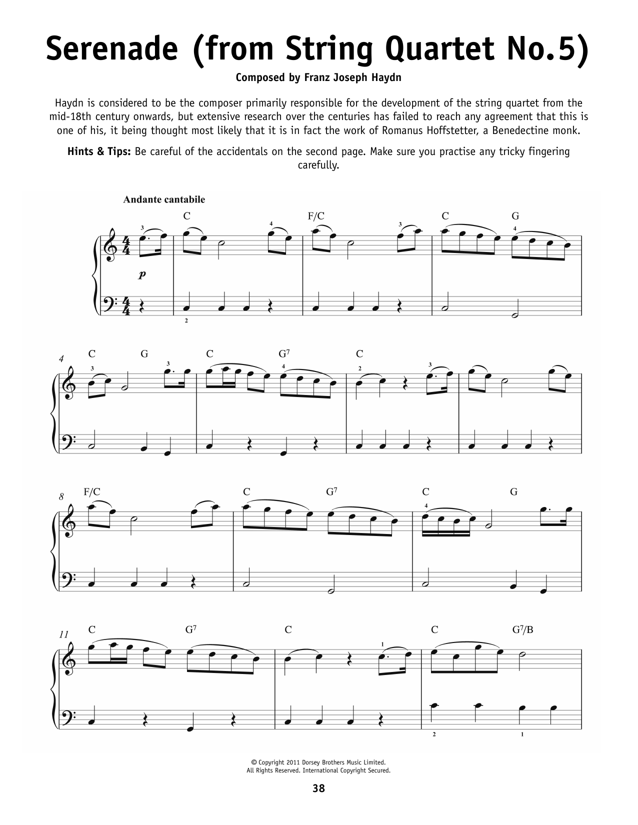 Product picture to: Serenade From String Quartet in F