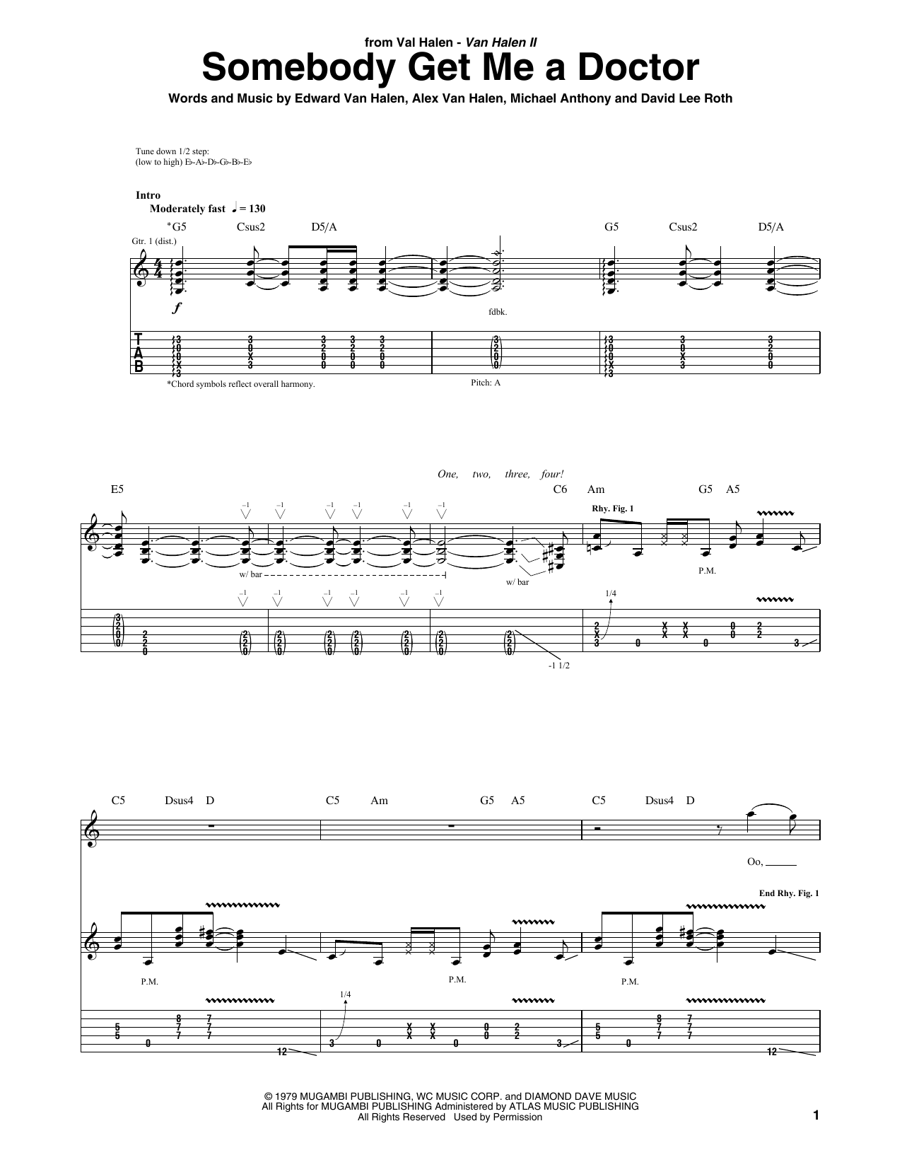 Produktgalerie: Seite 1 von 1 Somebody Get Me A Doctor, Van Halen, Gitarre