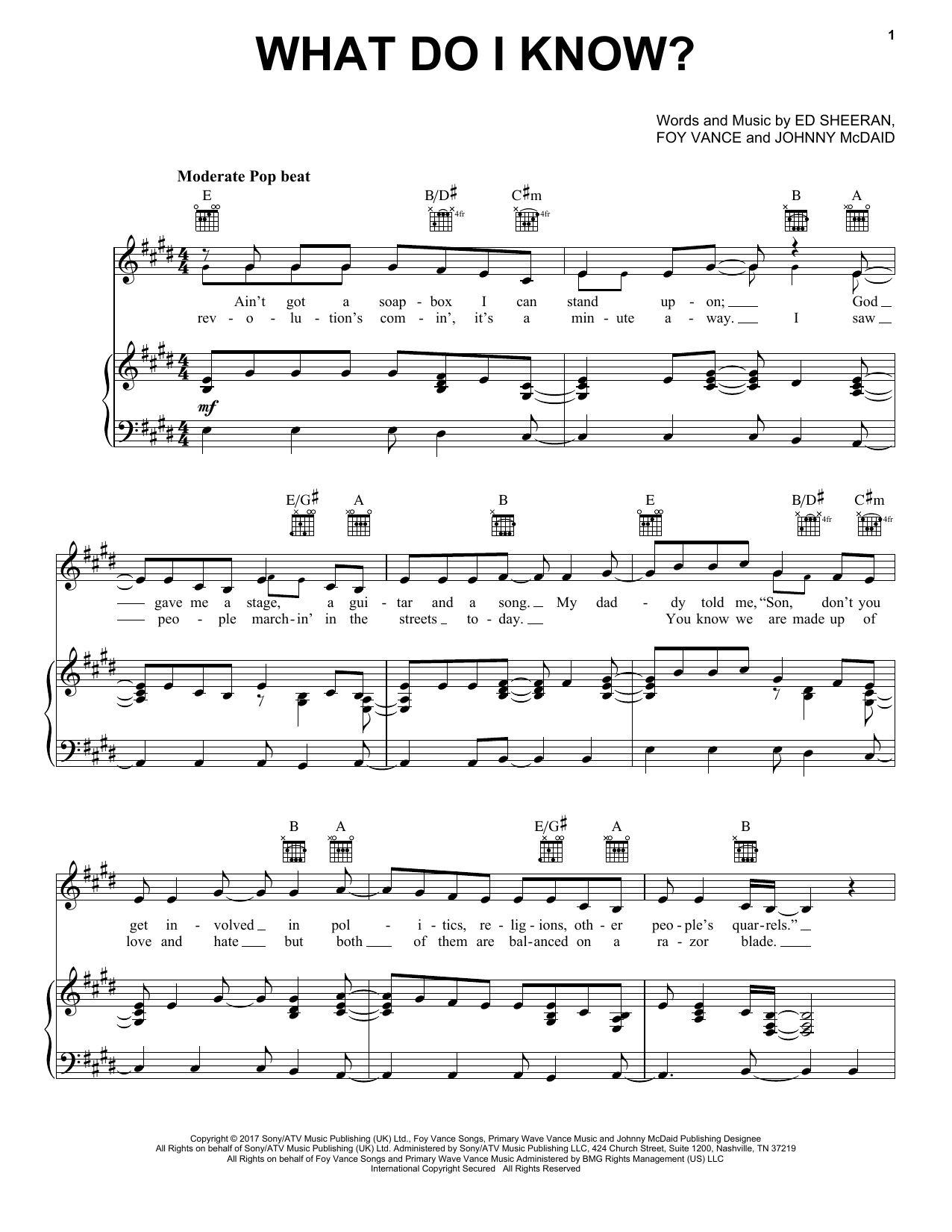 Product gallery: Page 1 of 1 What Do I Know?, Ed Sheeran