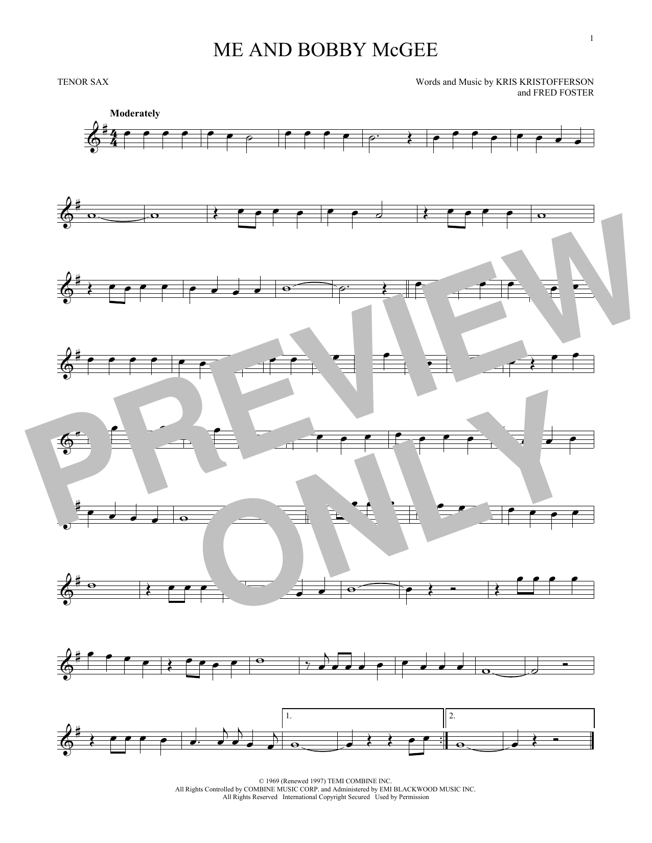 Product gallery: Page 1 of 1 Me And Bobby McGee, Kris Kristofferson